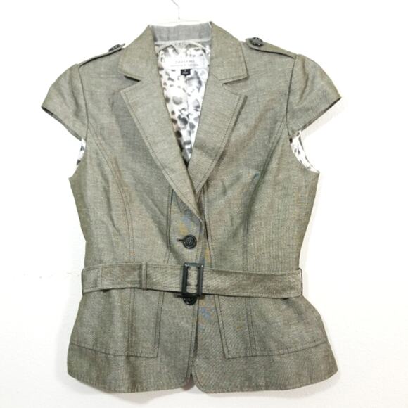 Tahari Arthur Levine linen blend blazer jacket 4 - Picture 1 of 11